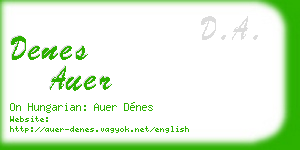 denes auer business card
