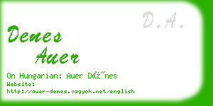 denes auer business card